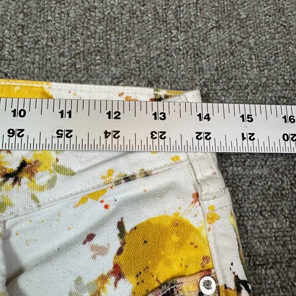 Pilcro Anthropologie Lemon Grove High-Rise Cropped Bootcut Jeans Yellow Size 26 - Picture 6 of 9